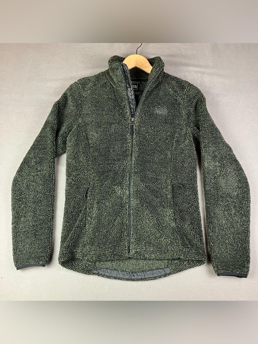 The North Face Women's Size XS Osito 2 Fleece Jacket Full Zip Dark Green Soft. I